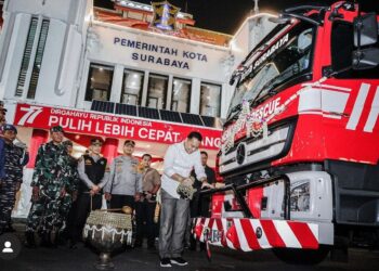 Terbaru, Forkopimda Kota Surabaya Launching Mobil Heavy Duty Rescue