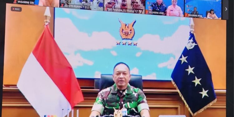 Resmi Dibuka Secara Virtual, Danlanud Sri Beserta Ketua Yasarini Pengurus Cabang Lanud Sri Hadiri Pembukaan FESA 2022