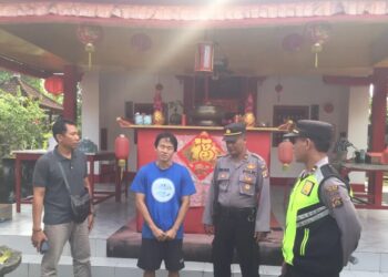 Polsek Sukawati Laksanakan Pengamanan Imlek di Konco Ong Ya Kong Sukawati