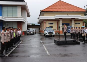 Apel Pagi, Polres Karangasem Tekankan Kepada Anggotanya Waspada Cuaca Ekstrem