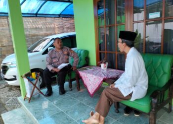 Kanit Bin Polmas Koordinasi dengan Tokoh Agama Sampaikan Pesan Kamtibmas