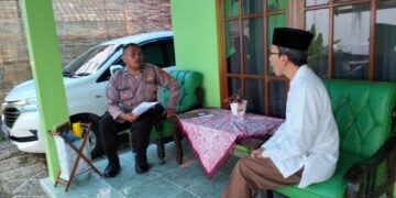 Kanit Bin Polmas Koordinasi dengan Tokoh Agama Sampaikan Pesan Kamtibmas
