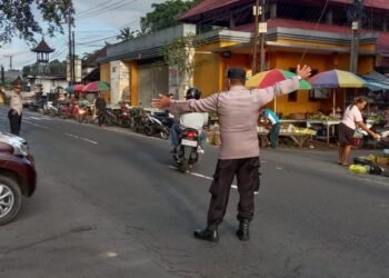 Pos Pagi Simpang 4 Pasar Rendang Cegah Laka Lantas