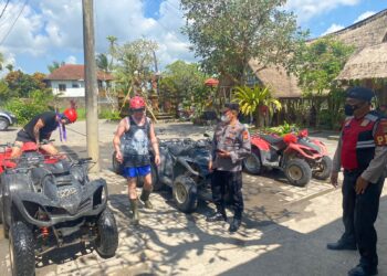 Pastikan Situasi Tetap Kondusif, Kapolsek Payangan Patroli ke Kuber Bali Adventures