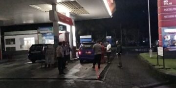 Cipta Kondisi Aman, Polsek Abang Polres Karangasem Melaksanakan Patroli KRYD Pantau SPBU Ababi