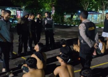 Tim Sakera Bentukan Polres Sampang Amankan 10 Remaja Pelaku Tawuran Jelang Sahur