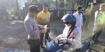 Menjelang Hari Raya Idul Fitri Polsek Abang Gelar Razia Kendaraan Bermotor