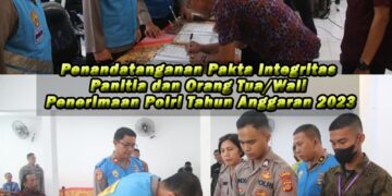 Polres Karangasem Penandatanganan Pakta Integritas Calon Anggota Polri T.A. 2023