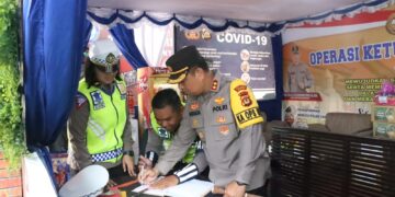 Kapolres Gianyar Cek Personel Jaga Pos Yan dan Pos Pam