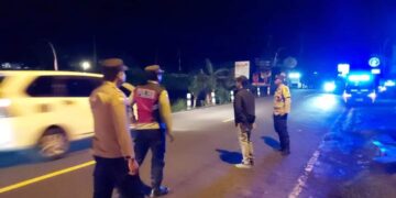 Antisipasi Balapan Liar, Polsek Abang Polres Karangasem Melaksanakan Patroli Malam