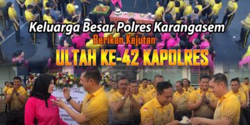 Keluarga Besar Polres Karangasem Berikan Kejutan Ultah ke-42 Kepada Kapolres