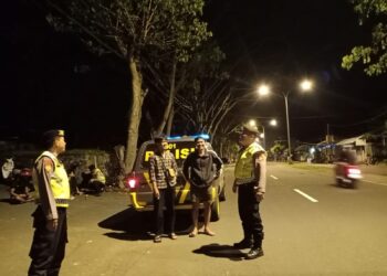 Giat Rutin Patroli Malam Sat Samapta Polres Karangasem Amankan Kota Amlapura