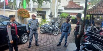 Satuan Samapta Amankan KPU Kabupaten Tabanan