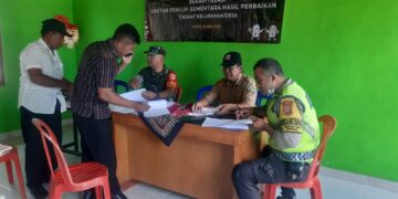 Tingkatkan Silahturahmi, Bhabinkamtibmas Bersinergi dengan Babinsa, Sambangi Kantor Desa Tamanbali Bangli