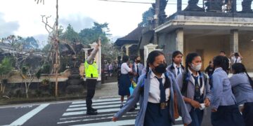 Pos Pagi Pengamanan dan Pengaturan Lalu Lintas Atensi Anak Sekolah