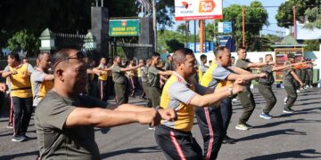 Polres Wonosobo Bersama Kodim 0707 Gelar Olahraga Bersama