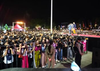 Ratusan Personil Gabungan Polsek Bangli, dan Instansi Terkait Pengamanan Konser Musik Mahalini