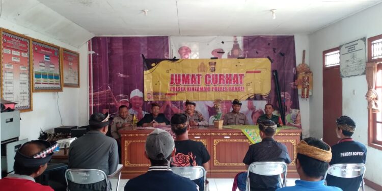 Melalui Jum’at Curhat, Polsek Kintamani Serap Aspirasi Masyarakat Desa Bonyoh