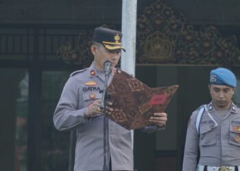 Waka Polres Bangli Matangkan Kesiapan Kegiatan HUT Bhayangkara ke 77 Saat Apel Jam Pimpinan