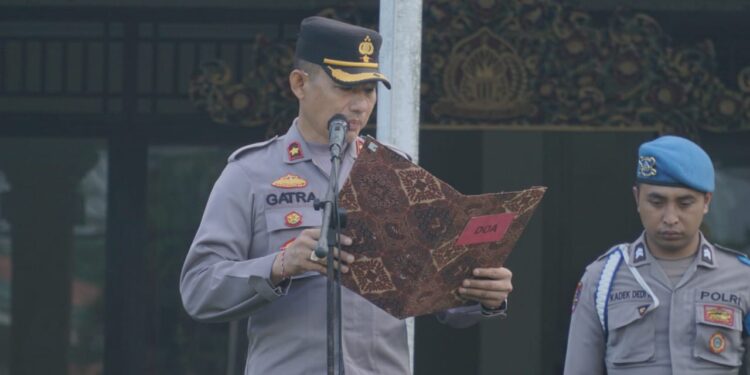 Waka Polres Bangli Matangkan Kesiapan Kegiatan HUT Bhayangkara ke 77 Saat Apel Jam Pimpinan
