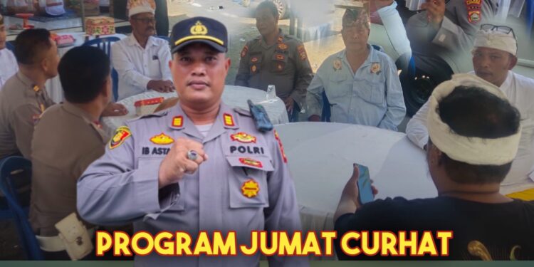 Waka Polsek Kubu Dengar Curhatan Warga yang Tinggal Dilingkungan Pasar Tukadding Melalui Jumat Curhat