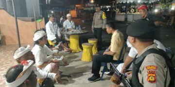 Jaga Kondusifitas Kota Amlapura Dimalam Hari, Sat Samapta Polres Karangasem Intensifkan Gebug Sindu Light