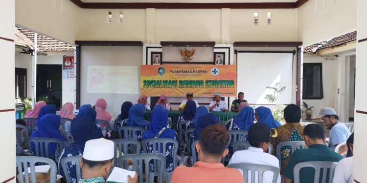 Puskesmas Paspan Gelar Sosialisasi Rembug Stunting di Aula Kantor Desa Rejosari