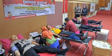 HUT Bhayangkara Ke-77, Polres Wonosobo Gelar Donor Darah