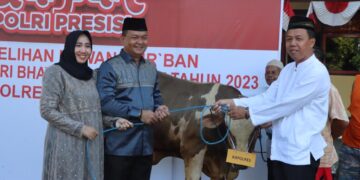Polres Kendal Gelar Sholat Idul Adha 1444 H dan Salurkan Hewan Qurban