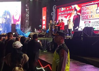 Polres Bangli Pam Acara Penutupan Bulan Bhakti Bung Karno ke 5 tahun 2023