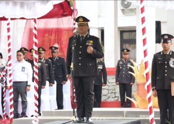 Polres Tanah Laut Gelar Upacara Hari Bhayangkara ke 77