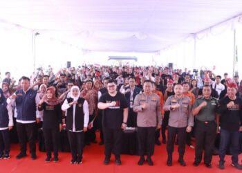 Kapolres Kediri Kota Dampingi Kunjungan Kerja Gubernur Jatim di Republik Lele Pare