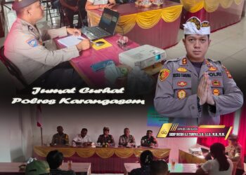Jum’at Curhat, Polres Karangasem Datangi Kantor Perbekel Desa Tiyingtali