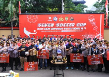 Wujudkan Pemilu Damai 2024, Polri Bersama Wartawan Gelar Bhayangkara Presisi Seven Soccer Cup