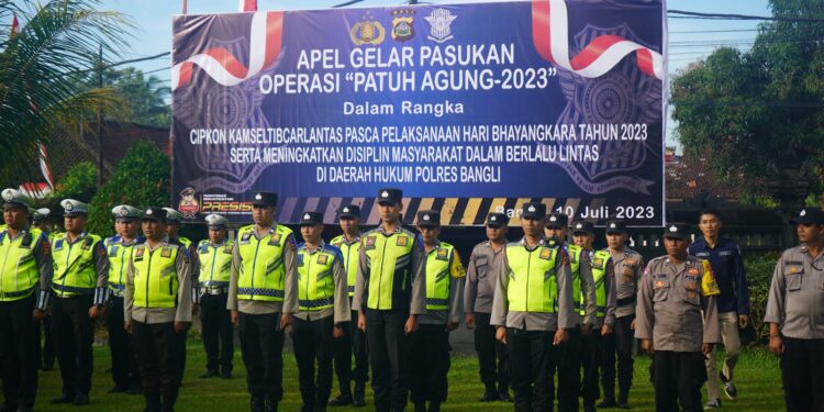 Polres Bangli Melaksanakan Gelar Pasukan Ops Patuh Agung 2023