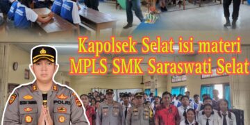 Isi Materi Pada Kegiatan MPLS, Kapolsek Ajak Siswa-siswi SMK Saraswati Selat Jauhi Narkoba