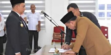 Bupati Resmi Lantik Sekda di Ruang Data dan Karya Pemkab Labuhanbatu