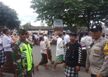 Pengamanan Kegiatan Upacara Pitra Yadnya Ngaben Massal Warga Mahagotra Pasek Sanak Sapta Resi