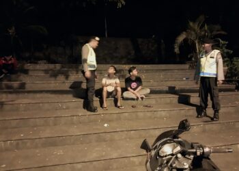 Pastikan Keamanan Dimalam Hari, Sat Samapta Polres Karangasem Kembali Gelar Gebug Sindu Light