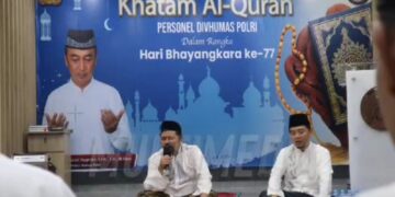 Momentum Hari Bhayangkara Ke-77, Divisi Humas Polri Gelar Khataman Al Qur’an 77 Kali