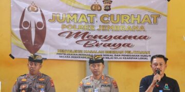 Jum’at Curhat, Menyame Braya  Kapolres Jembrana Dengan Toga  Tomas dan Lembaga Masyarakat Desa Banyubiru