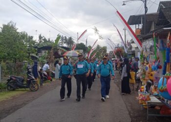 Ratusan Regu Gerak Jalan Ramaikan Kemeriahan HUT Kemerdekaan RI Ke 78 di Desa Jambewangi