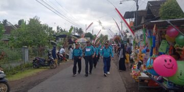 Ratusan Regu Gerak Jalan Ramaikan Kemeriahan HUT Kemerdekaan RI Ke 78 di Desa Jambewangi