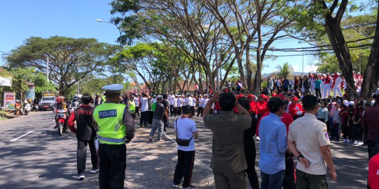 Polres Karangasem Gelar Pengamanan Lomba Gerak Jalan HUT RI ke 78