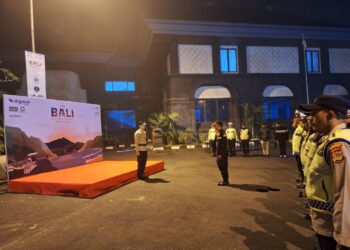Kapolres Bangli Pimpin Apel Kesiapan Pengamanan lari lintas Alam Yang Bertajuk Bali Ultra Trail (BUT) 2023 di Wilayah Kintamani.