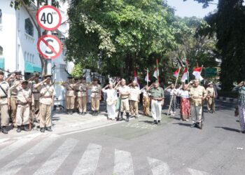 Peringati Proklamasi Polri, Polda Jatim Bersama Rooderburg Soerabaia Gelar Aksi Teatrikal