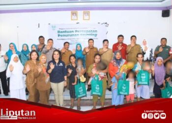 Wapub Labuhanbatu Bersama Perkebunan HSJ Salurkan Bantuan Pangan Kepada Puluhan KK di Desa Tanjung Haloban