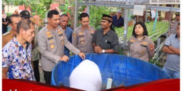 Kapolres Metro Tangerang Kota Berikan Bibit Ikan Lele untuk Warga Kampung Tangguh Bebas Narkoba