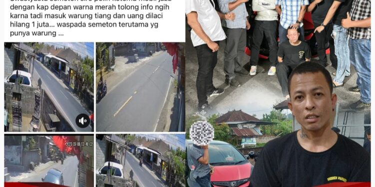 Viral di Facebook, Dalam 5 Jam Polres Karangasem Berhasil Tangkap Pelaku Pencurian di Sebuah Toko