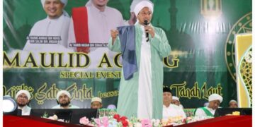 Bersama Majelis Ahbabul Mustofa, Polres Tanah Laut Gelar Maulid Agung Rasulullah Muhammad SAW